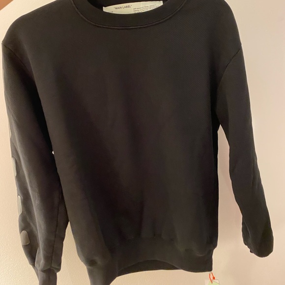 Off White Sweatshirt Black Diagonal Women’s - Picture 2 of 9